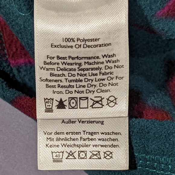 Eddie Bauer Quarter Zip Aztec Print Pullover Fleece Women's Size XS - Picture 8 of 10